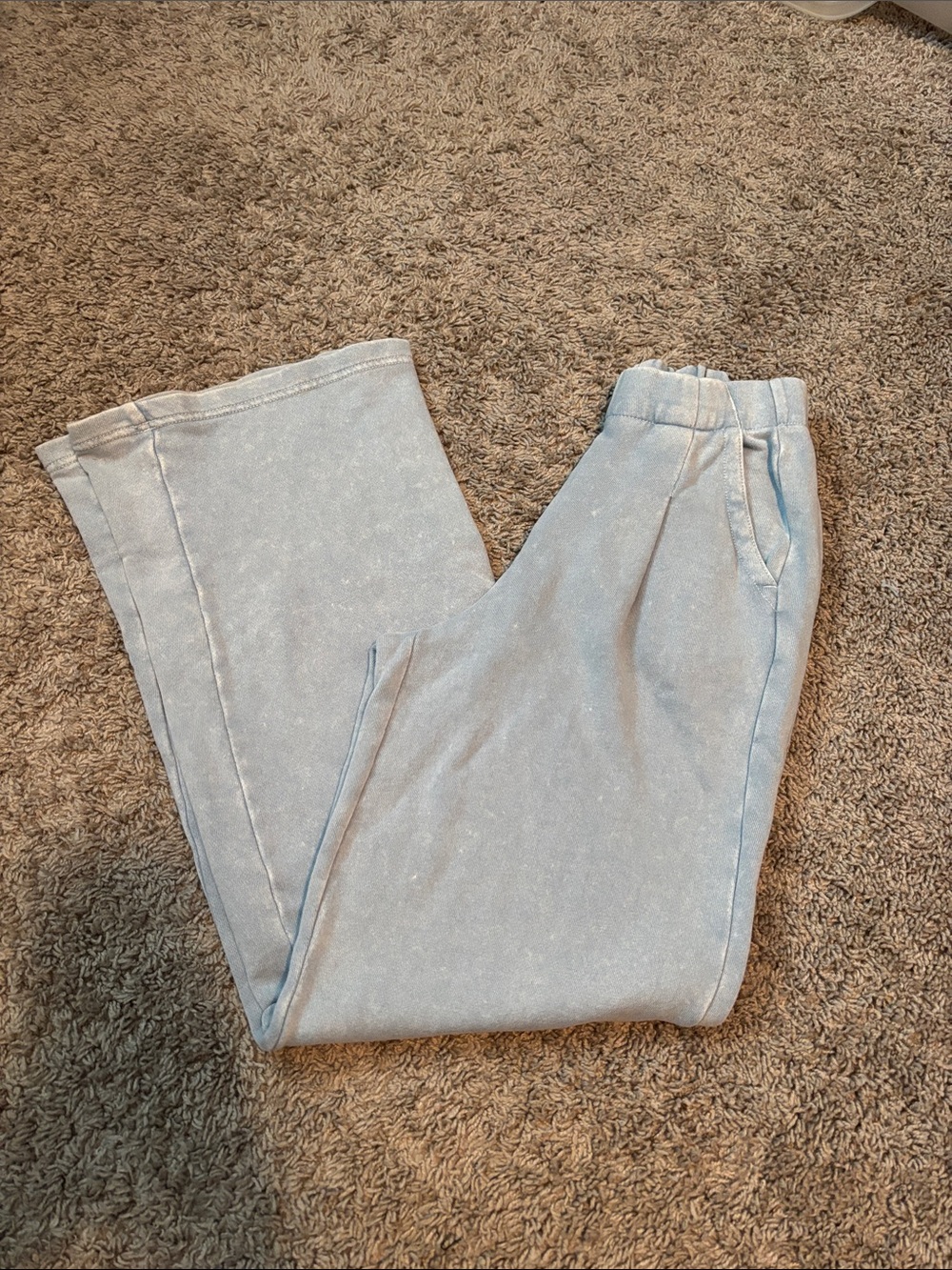 aerie Soft Cream Wide Leg Lounge Pants with Pockets - Picture 6 of 10